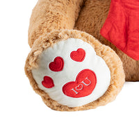 Billy the I Love You Giant Teddy Bear Brown (90cmHT/60cm)